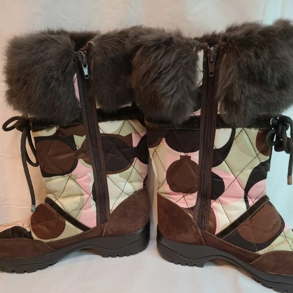 COACH SASHA WINTER BOOTS WITH FUR SIZE 8 - Picture 5 of 8